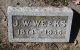 WEEKS, J. W. (1874-1935) footstone